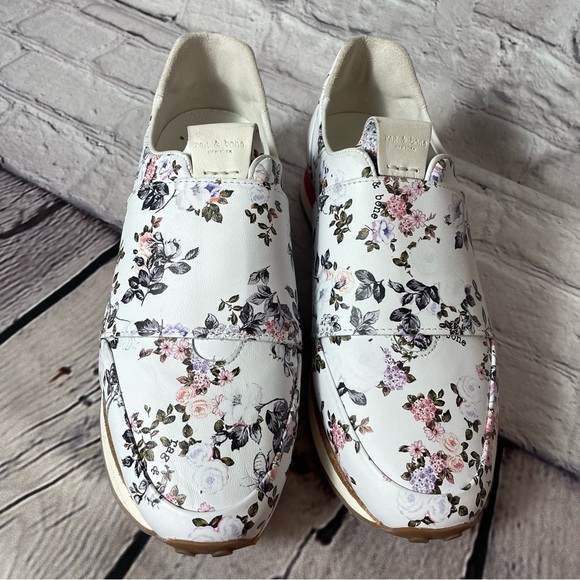 New Rag & Bone Dylan Elastic Runner Floral Slip On Sneakers Size 38 US 8 - Picture 2 of 13